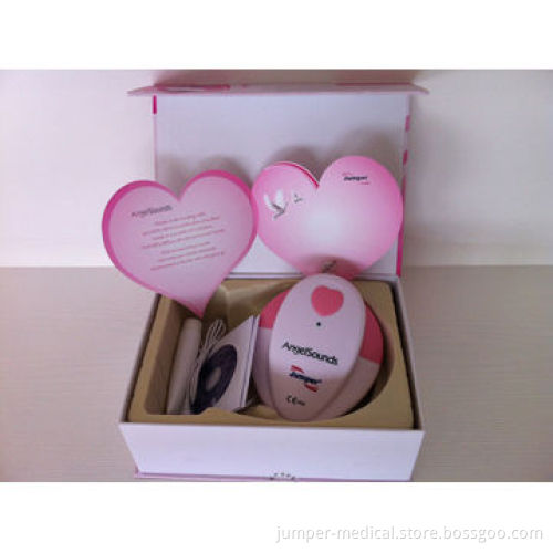 Fetal heart Doppler, in pink and green, 3.0MHz probe, FDA, ISO, to monitor baby heart beat